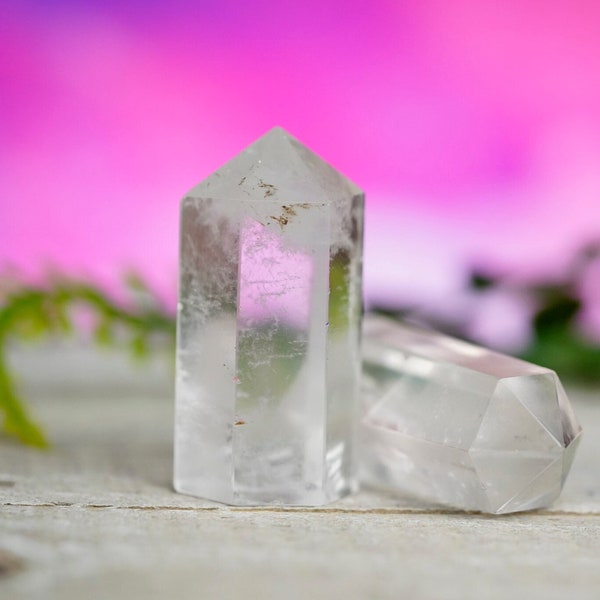 Small Clear Quartz Tower Point for Crystal Grid