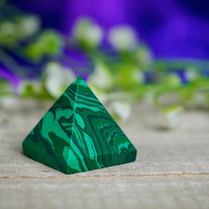 Synthetic Malachite Small Crystal Pyramid