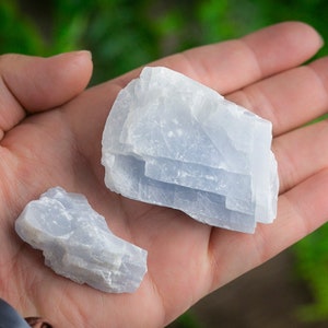 Raw Blue Calcite Crystal (Rough Natural Stone)
