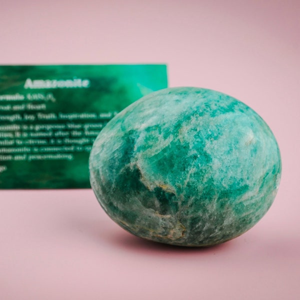 Amazonite Palm Stone, Polished Gemstone