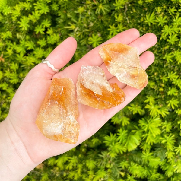 Large Raw Citrine Stone (Rough Citrine Crystal)