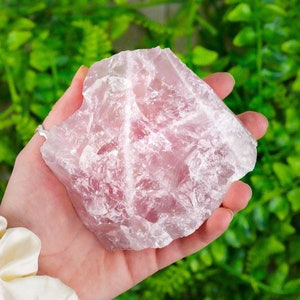 Jumbo Raw Rose Quartz Crystal image 1