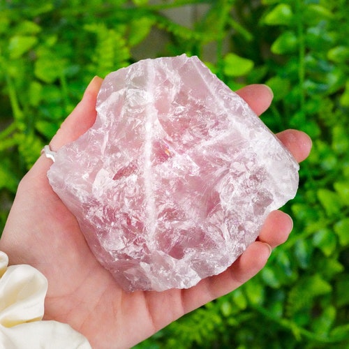 Rose Quartz LARGE Rough Natural Stones Raw Rose Quartz Etsy