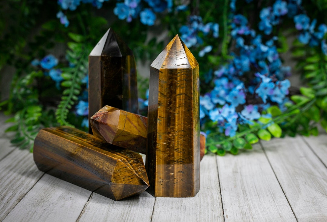 Large Tigers Eye Crystal Tower Point - Etsy
