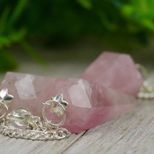 Rose Quartz Crystal Pendulum Dowsing Healing image 9