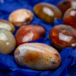 Orange Carnelian Crystal Palm Stone image 6