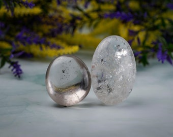 Clear Quartz Palm Stone, Polished Gemstone