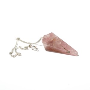 Rose Quartz Crystal Pendulum Dowsing Healing image 6