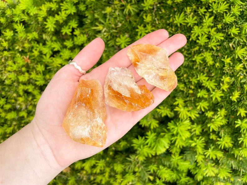 Large Raw Citrine Stone (Rough Citrine Crystal) 