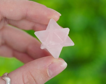 Cristal de quartz rose Merkaba 20 mm