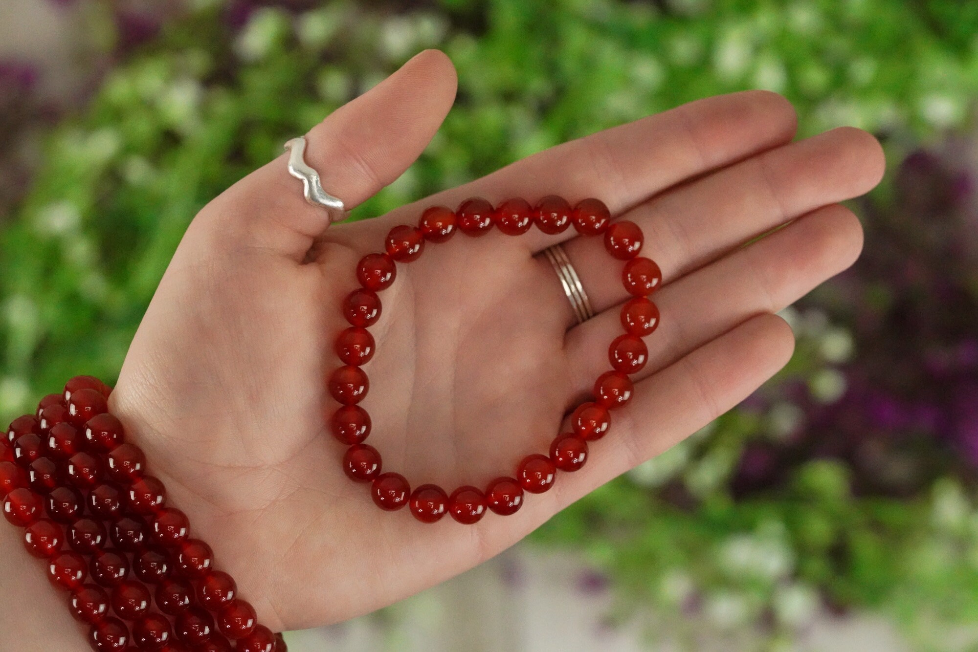 Carnelian 8mm Beads Stone Crystal Bracelet Etsy Australia