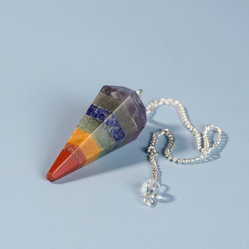 Pendules en cristal Pendule de radiesthésie en pierres précieuses naturelles Pendule de déviation 2. 7 Chakra