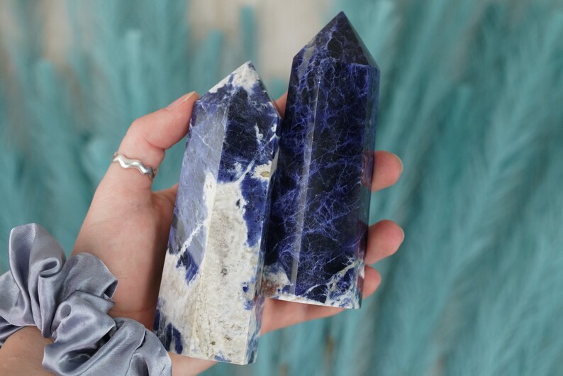 Large Sodalite Crystal Tower image 3