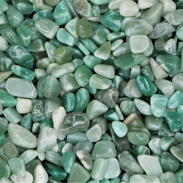 Green Aventurine Tumbled Crystal Chips, Choose Amount