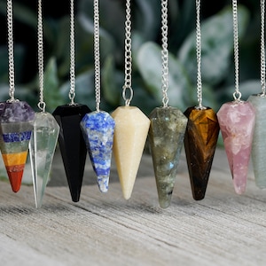 Crystal pendulums - Natural Gemstone Dowsing Pendulum - Deviation Pendulum