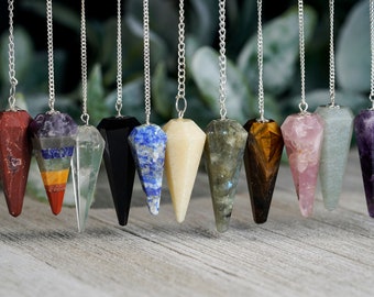 Crystal pendulums - Natural Gemstone Dowsing Pendulum - Deviation Pendulum