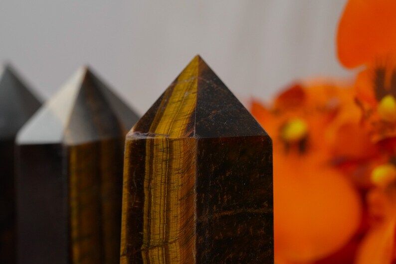 Large Tigers Eye Crystal Tower Point - Etsy