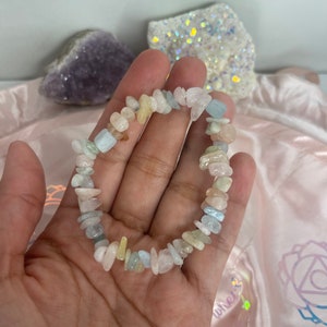 Bransoletka z kryształków Morganite Stone