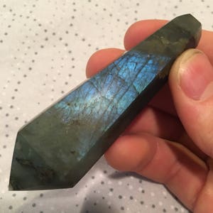 Labradorite Crystal Pipe, gemstone quartz pipe image 10