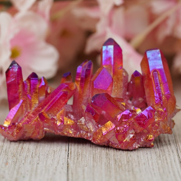 Ruby Aura Quartz - Etsy