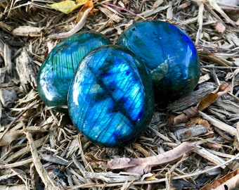 Labradorite Palm Stone, Polished Gemstone