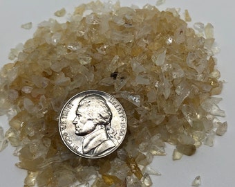 Crushed Citrine, ALL SIZES, Citrine powder, Citrine Dust, Crushed Crystal, Small Citrine, Crystal Powder