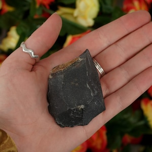 Large Raw Black Onyx Rough Crystal image 1