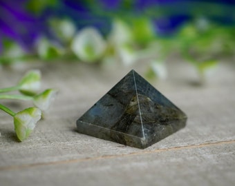 Labradorite crystal pyramid