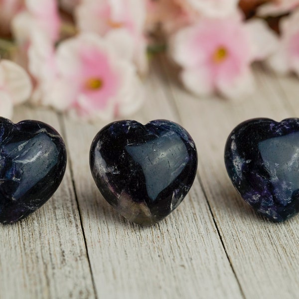 Large Rainbow Fluorite Crystal Heart