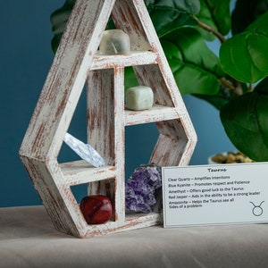 Taurus Crystal Shelf Zodiac Kit Astrology Crystal Set