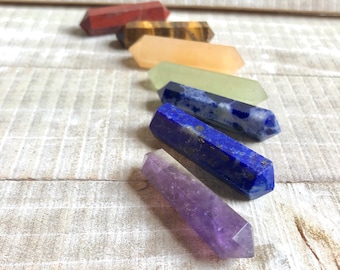 7 Chakra Double Terminated Crystal Set