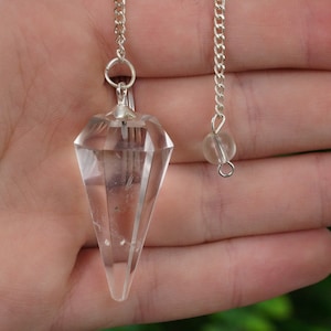 Clear Quartz Crystal Pendulum Dowsing Healing image 3