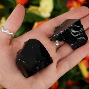 Large Raw Black Obsidian Rough Crystal