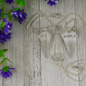 Clear Quartz Crystal Pendulum Dowsing Healing image 6