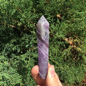 Amethyst Crystal pipe, Gemstone pipe, purple stone bowl, crystal smoking image 6