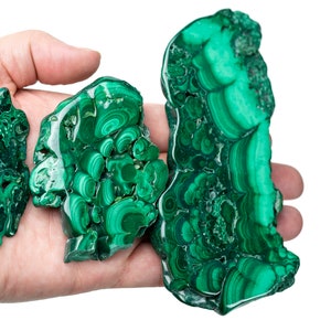 Malachite Polished Crystal Slab - Pick Size