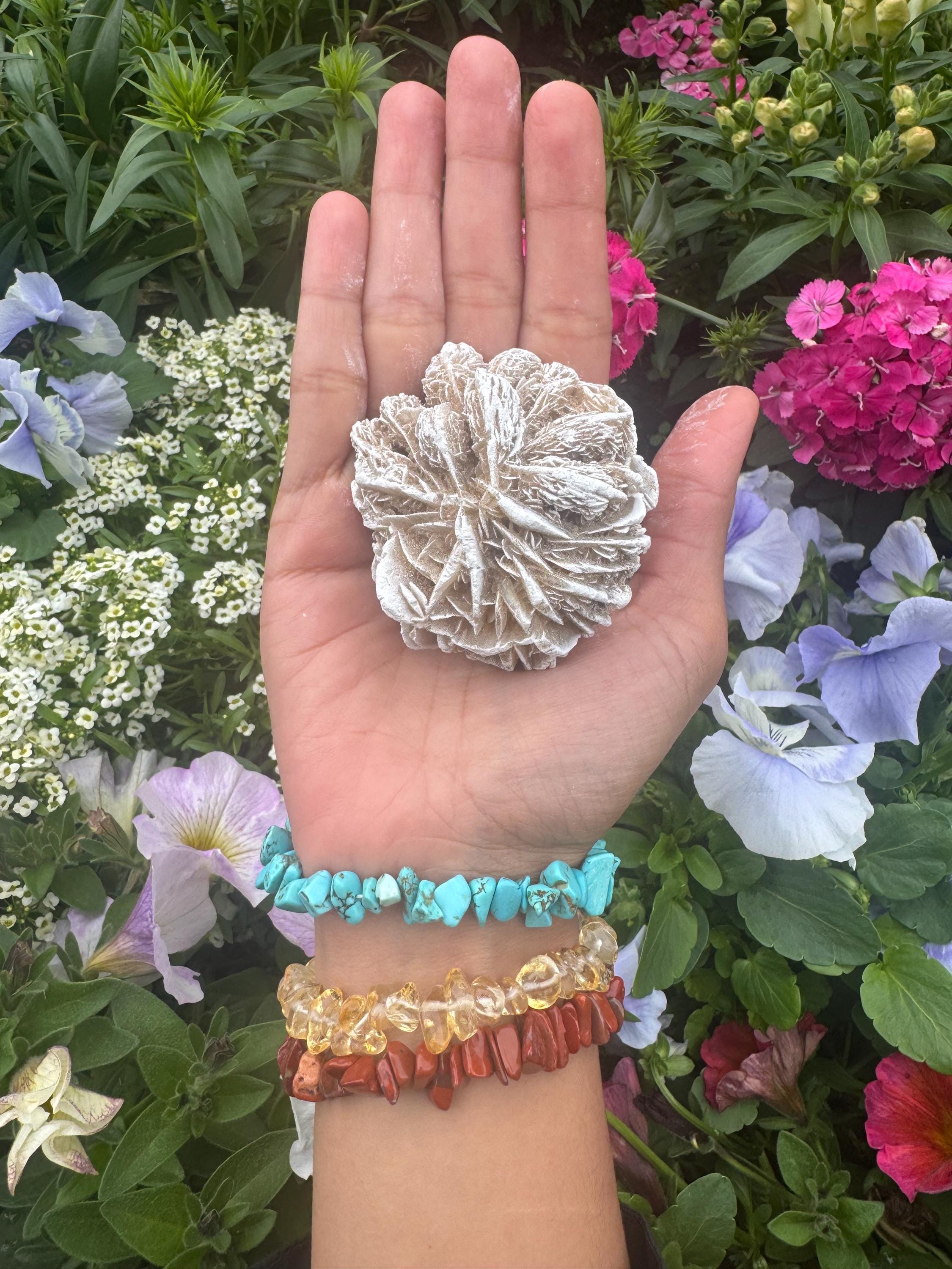水晶など、ジオード、デザートローズ Desert rose crystal - Etsy 日本