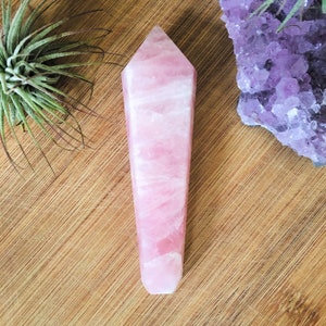 Rose Quartz Crystal pipe, Gemstone Pipe, pink stone bowl image 5