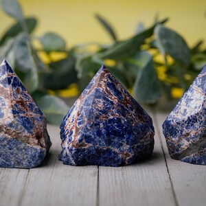 Large Raw Sodalite Polished Crystal Point