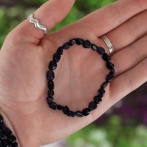 Blue Sandstone Tumbled Stone Bracelet