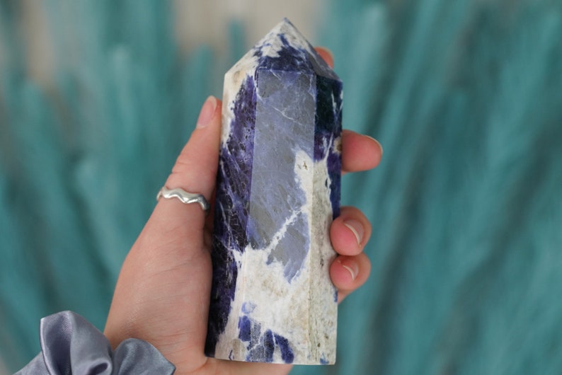 Large Sodalite Crystal Tower image 2