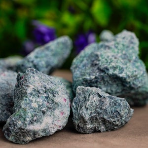 Small Raw Ruby Fuchsite Rough Crystal