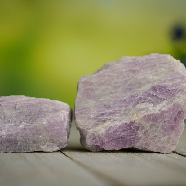 Rough Kunzite Crystal - Natural Raw Pink Spodumene Gemstone