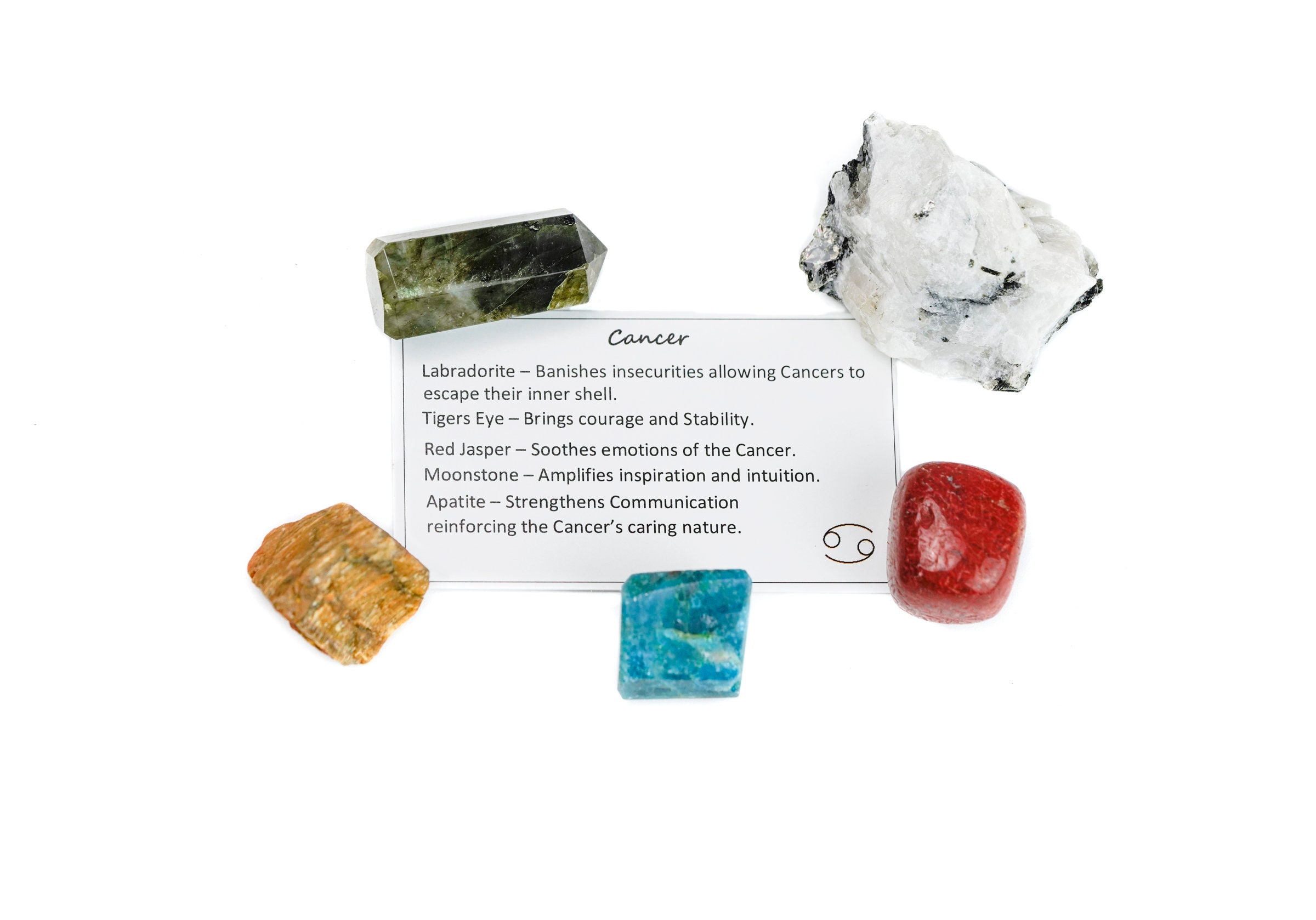 Cancer Crystal Shelf Zodiac Kit Astrology Crystal Set - Etsy