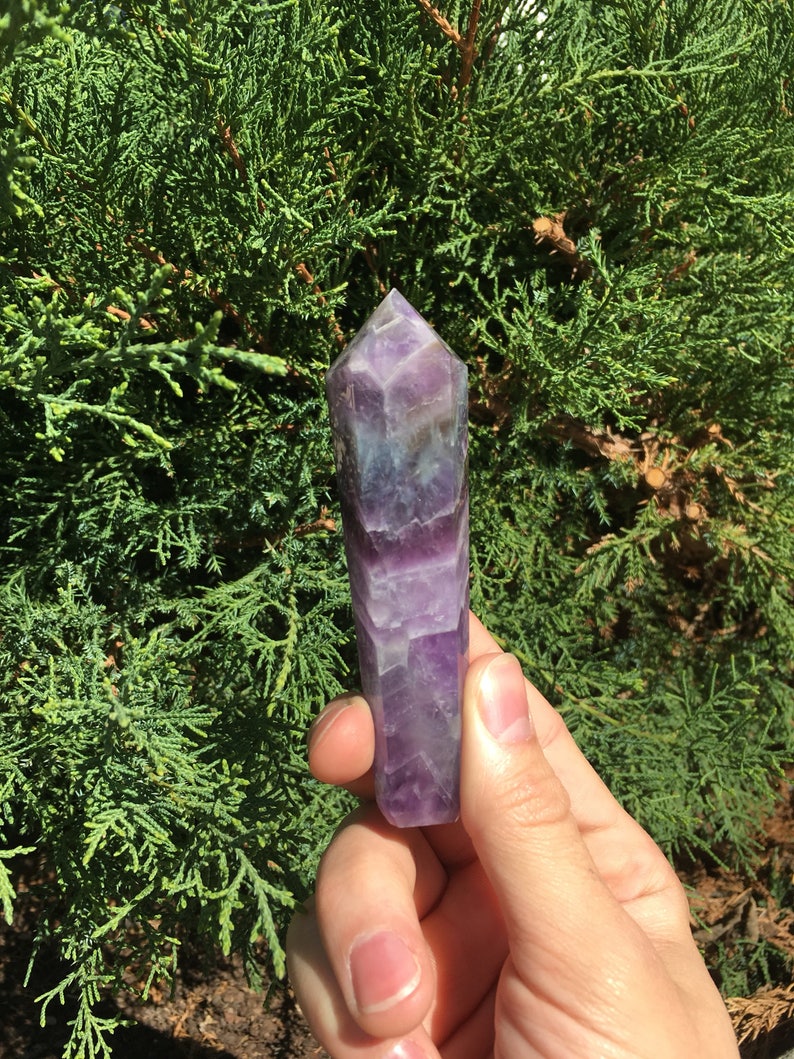 Amethyst Crystal pipe, Gemstone pipe, purple stone bowl, crystal smoking image 5