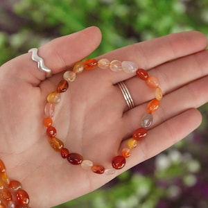 Karneol Trommelstein Armband