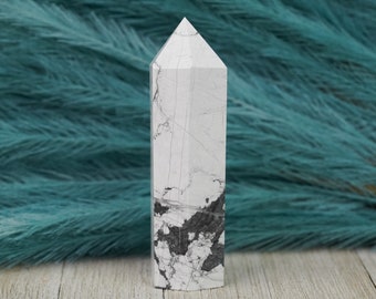 Large White Howlite Crystal Tower