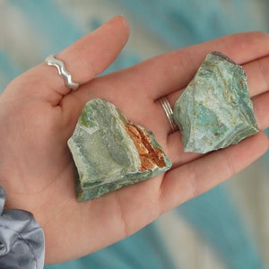 Large Raw Green Chrysophase Rough Crystal