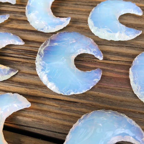 Opalite Crystal Crescent Moon