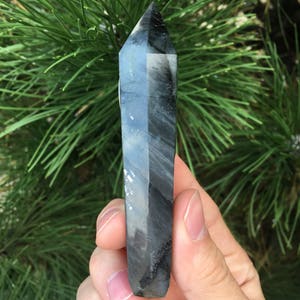 Labradorite Crystal Pipe, gemstone quartz pipe image 8